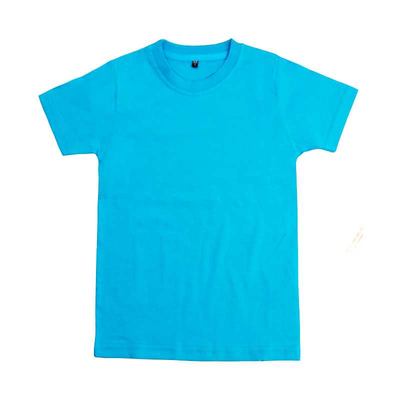 تیشرت آستین کوتاه سوپر نخ پنبه بچه گانه رنگ آبی روشن